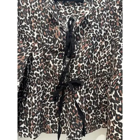 Free People x REVOLVE Printed Brunch Babe Top in Leopard Size Medium - Picture 5 of 5